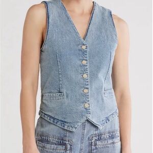 NWT Habitual Light Blue Denim Vest